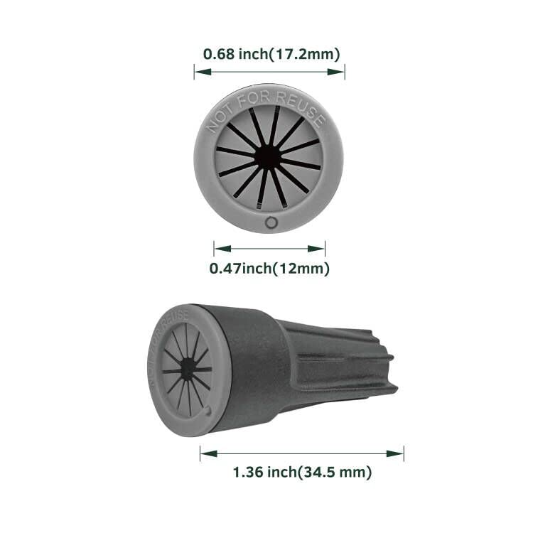 GKOLED 30PCS AWG #22-8 Waterproof Wire Connectors, Silicone Filled Outdoor Electrical Screw Terminals, Wire Splice Connector for LED Landscape Lighting, Patio and Deck Lighting, Dark Gray - Image 3